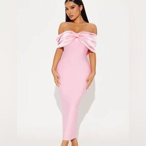 Fashion Nova Strapless Pink Dress